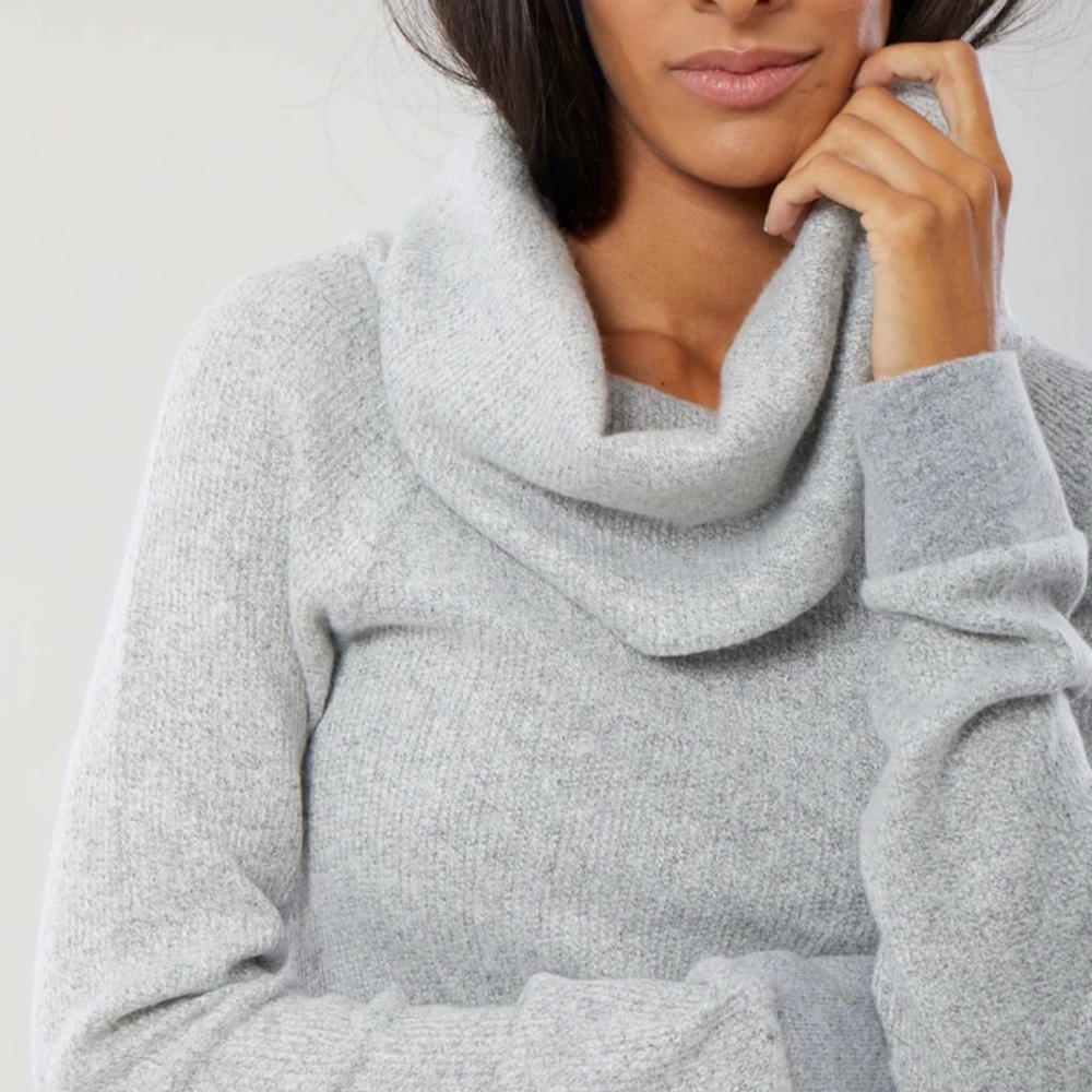 H&M Soft Gray Cowl Neck Sweater